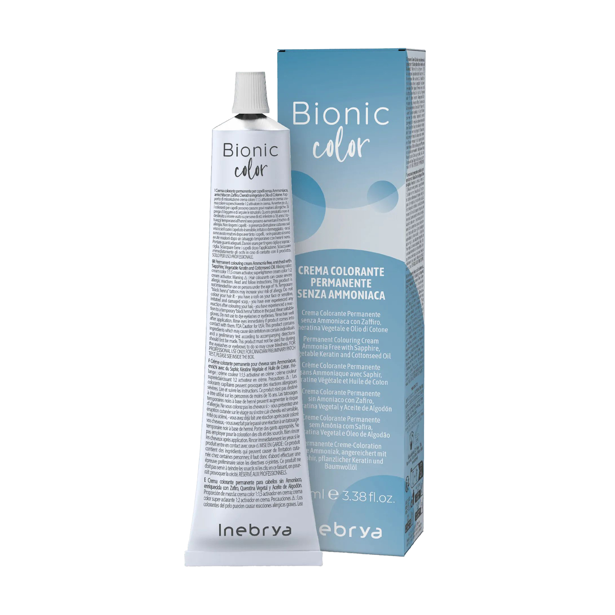 Напівперманентна крем-фарба для волосся Inebrya Bionic Color 5/1 Light Chestnut Ash, 100 мл